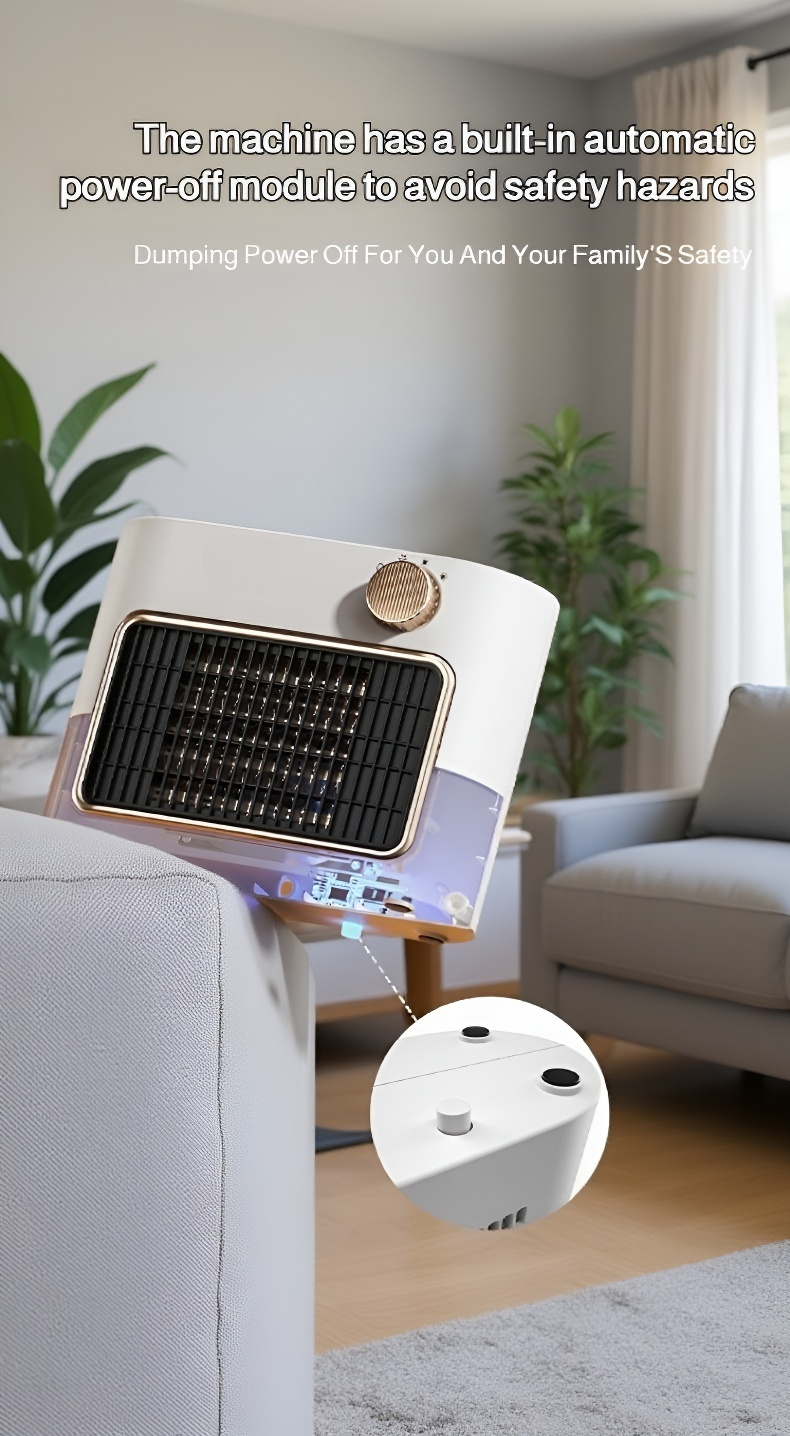 Fan heater providing instant heat in winter