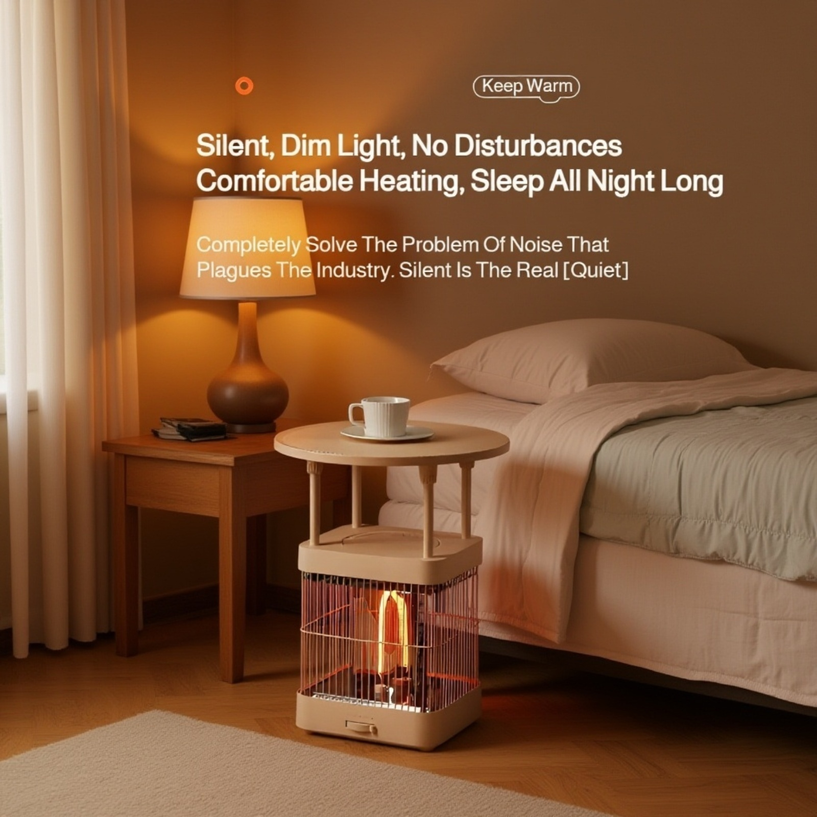Small heater with infrared technology