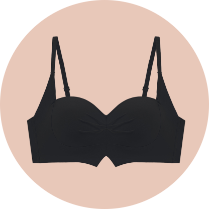 Verdickter, halbschalenförmiger Cartoon-BH mit Push-up-Effekt für größere Brust