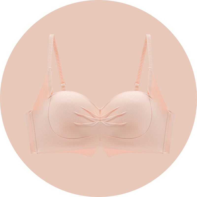 Verdickter, halbschalenförmiger Cartoon-BH mit Push-up-Effekt für größere Brust