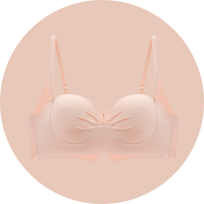 Verdickter, halbschalenförmiger Cartoon-BH mit Push-up-Effekt für größere Brust