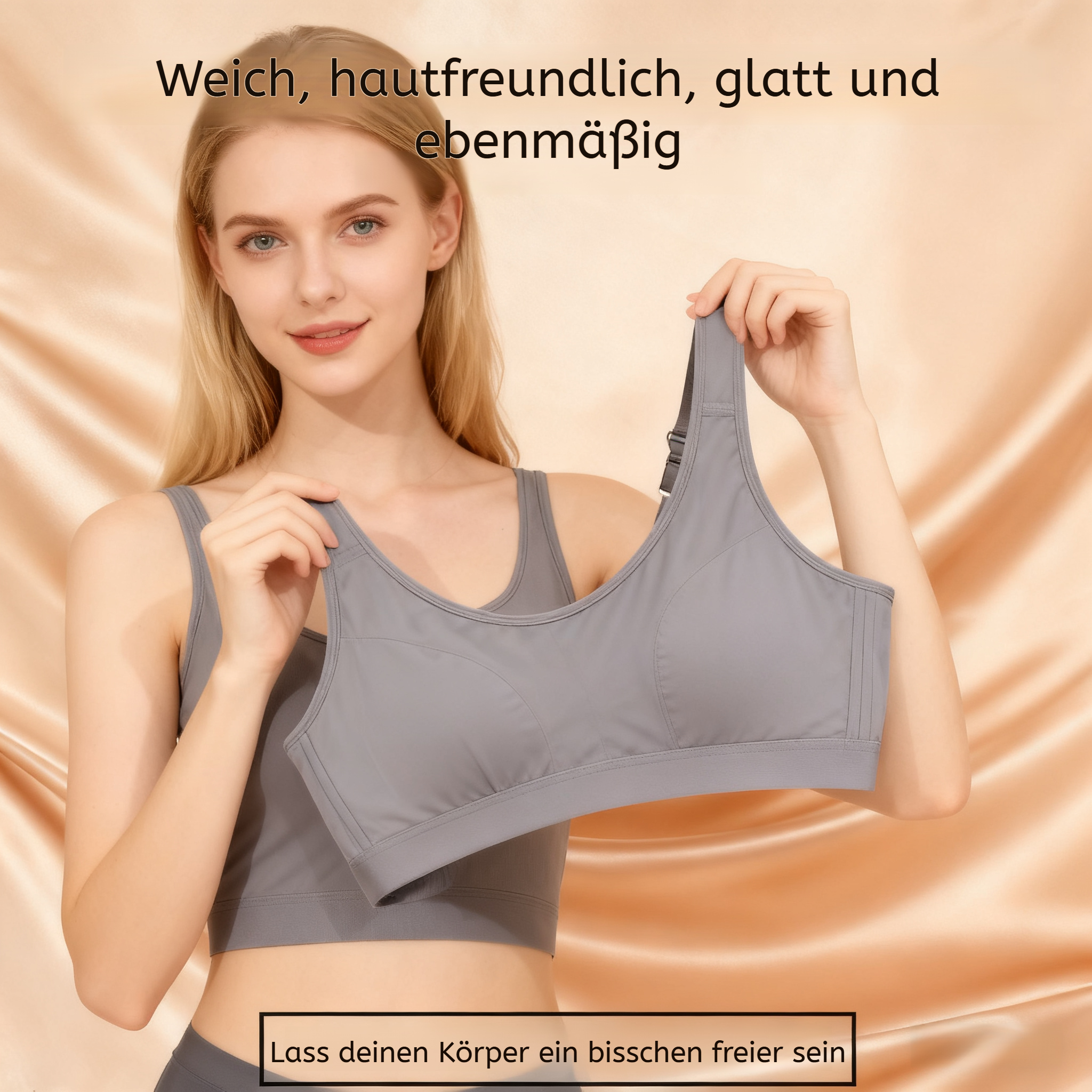 Seitliche Ansicht des stützenden Formender BHs