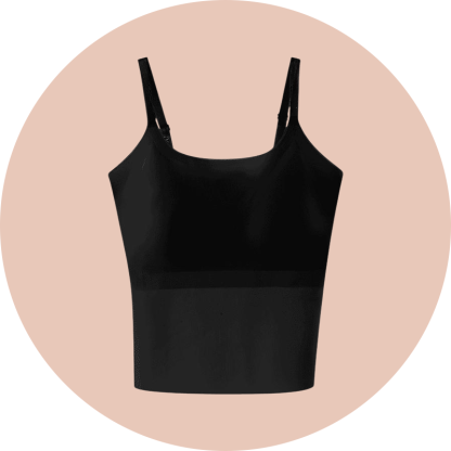  Frauen Eisseide Unterhemd mit eingearbeitetem Brustpolster