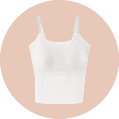  Frauen Eisseide Unterhemd mit eingearbeitetem Brustpolster