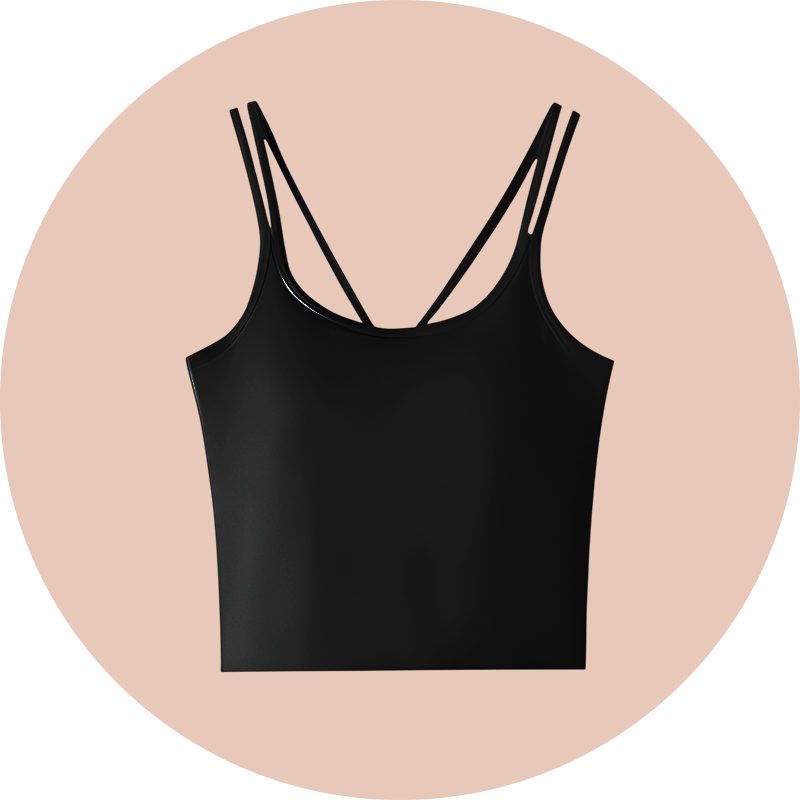  Damen Rückenfreies Camisole mit integriertem BH-Pad