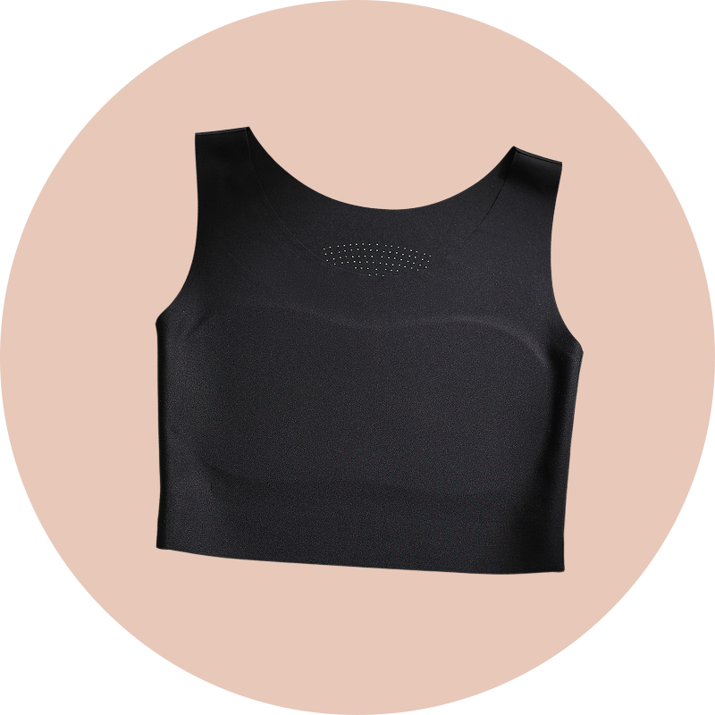 Nahtloses, atmungsaktives Sport-Top – macht große Oberweite schlanker