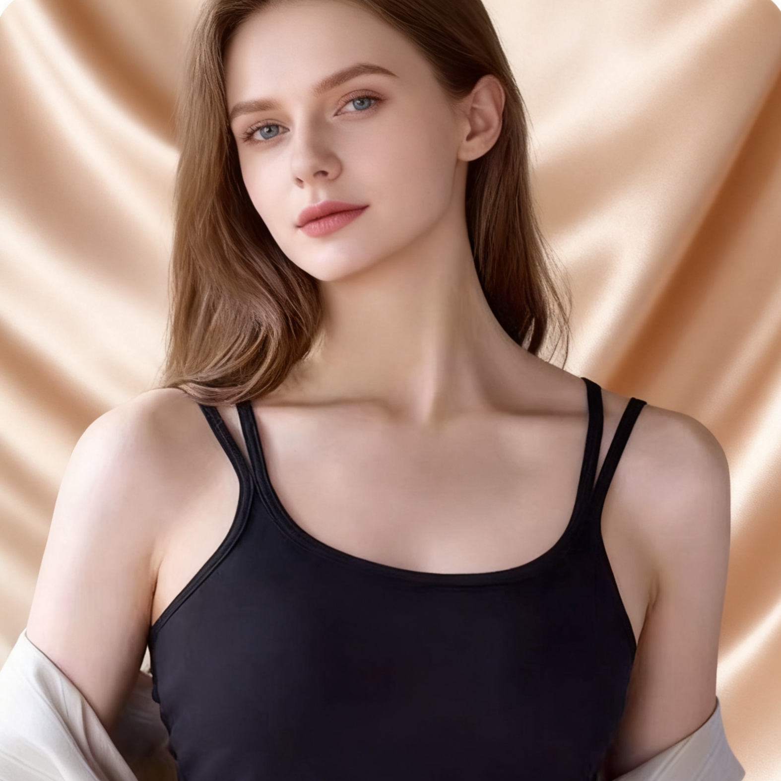  Damen Rückenfreies Camisole mit integriertem BH-Pad