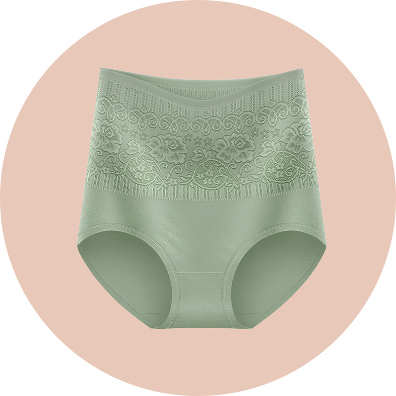 Damen Baumwoll Shapewear High-Waist Bauchweg Unterhose mit Po-Lifting