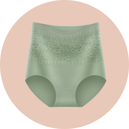 Damen Baumwoll Shapewear High-Waist Bauchweg Unterhose mit Po-Lifting