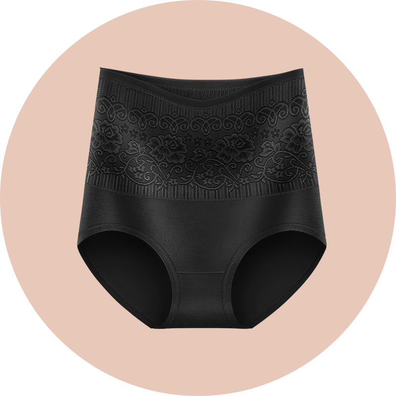 Damen Baumwoll Shapewear High-Waist Bauchweg Unterhose mit Po-Lifting