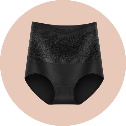 Damen Baumwoll Shapewear High-Waist Bauchweg Unterhose mit Po-Lifting