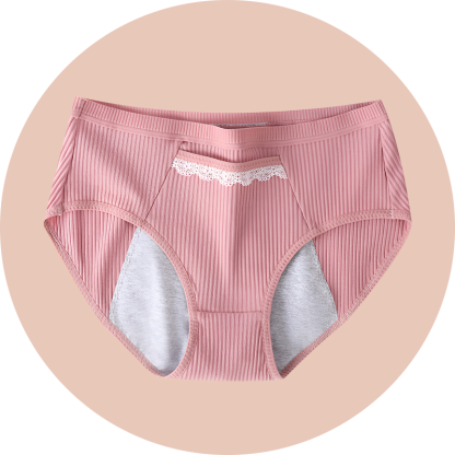 Nahtlose Baumwoll-Slip für Damen, große Größe, mittlere Taille, mit Taschen