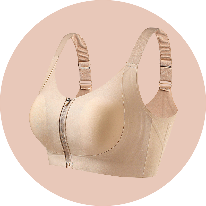 Nahtloser Sport-BH mit Frontreißverschluss für Damen – Minimiert große Oberweite