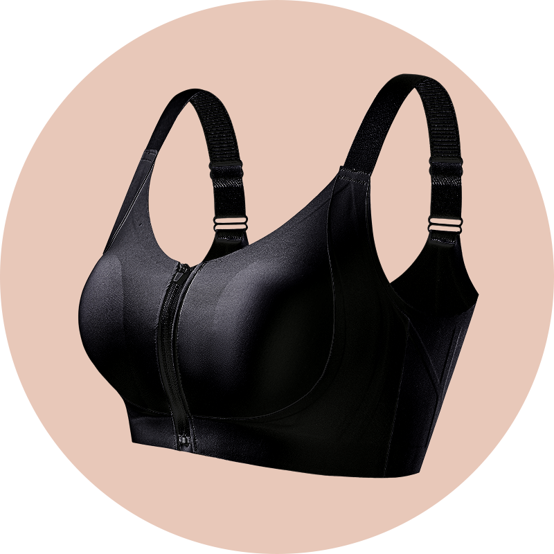 Nahtloser Sport-BH mit Frontreißverschluss für Damen – Minimiert große Oberweite