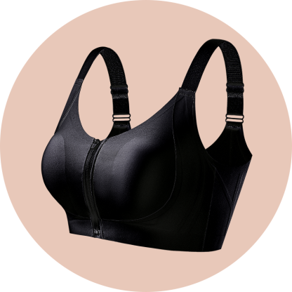 Nahtloser Sport-BH mit Frontreißverschluss für Damen – Minimiert große Oberweite