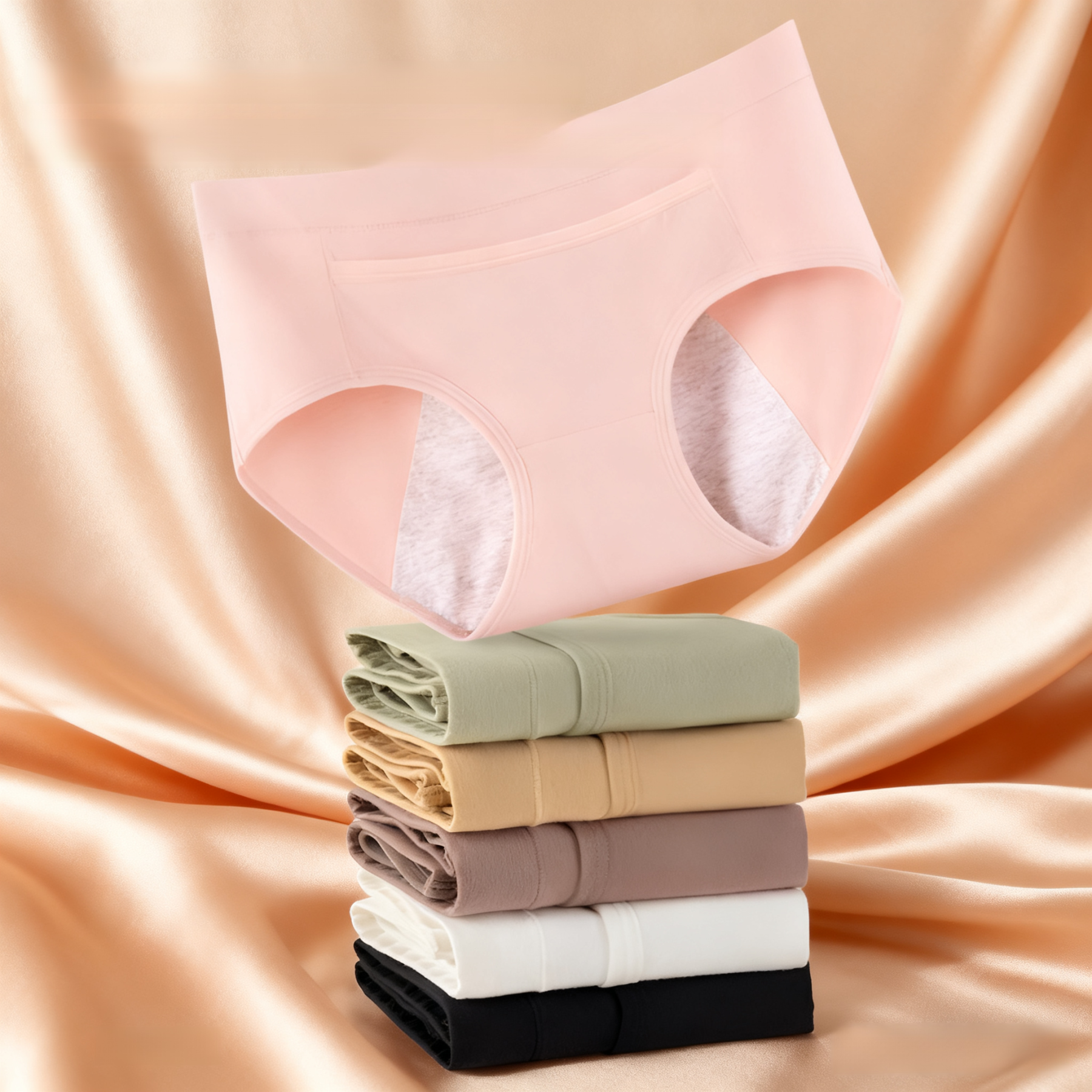 Damen Baumwollslip, Mittlere Taille, Tragbar, Atmungsaktiv, Dreieck-Design