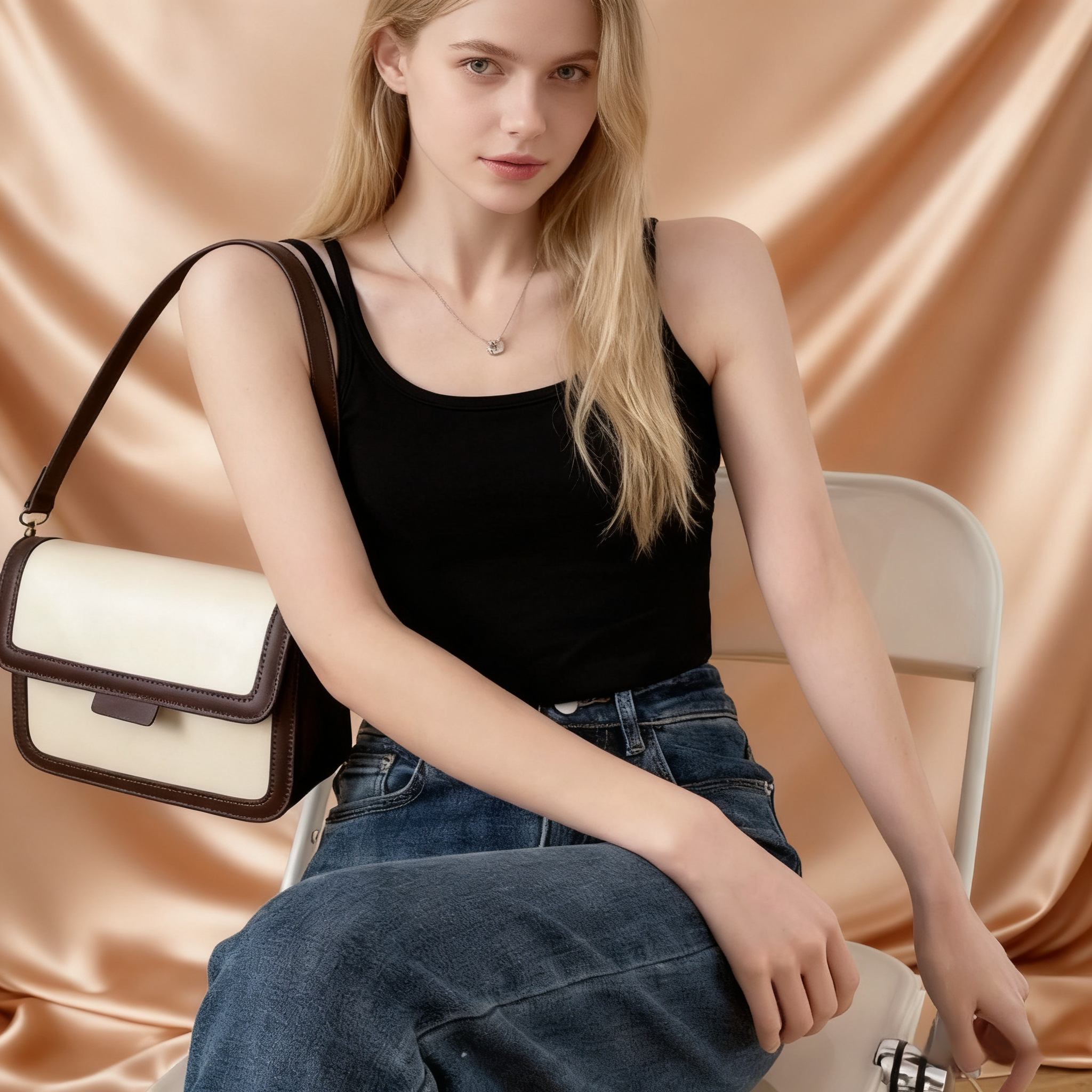  Damen Rückenfreies Camisole mit integriertem BH-Pad