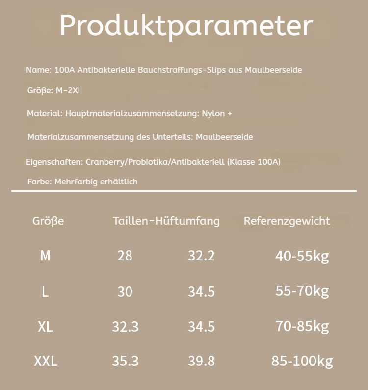 Seidenunterwäsche mit figurformender Passform