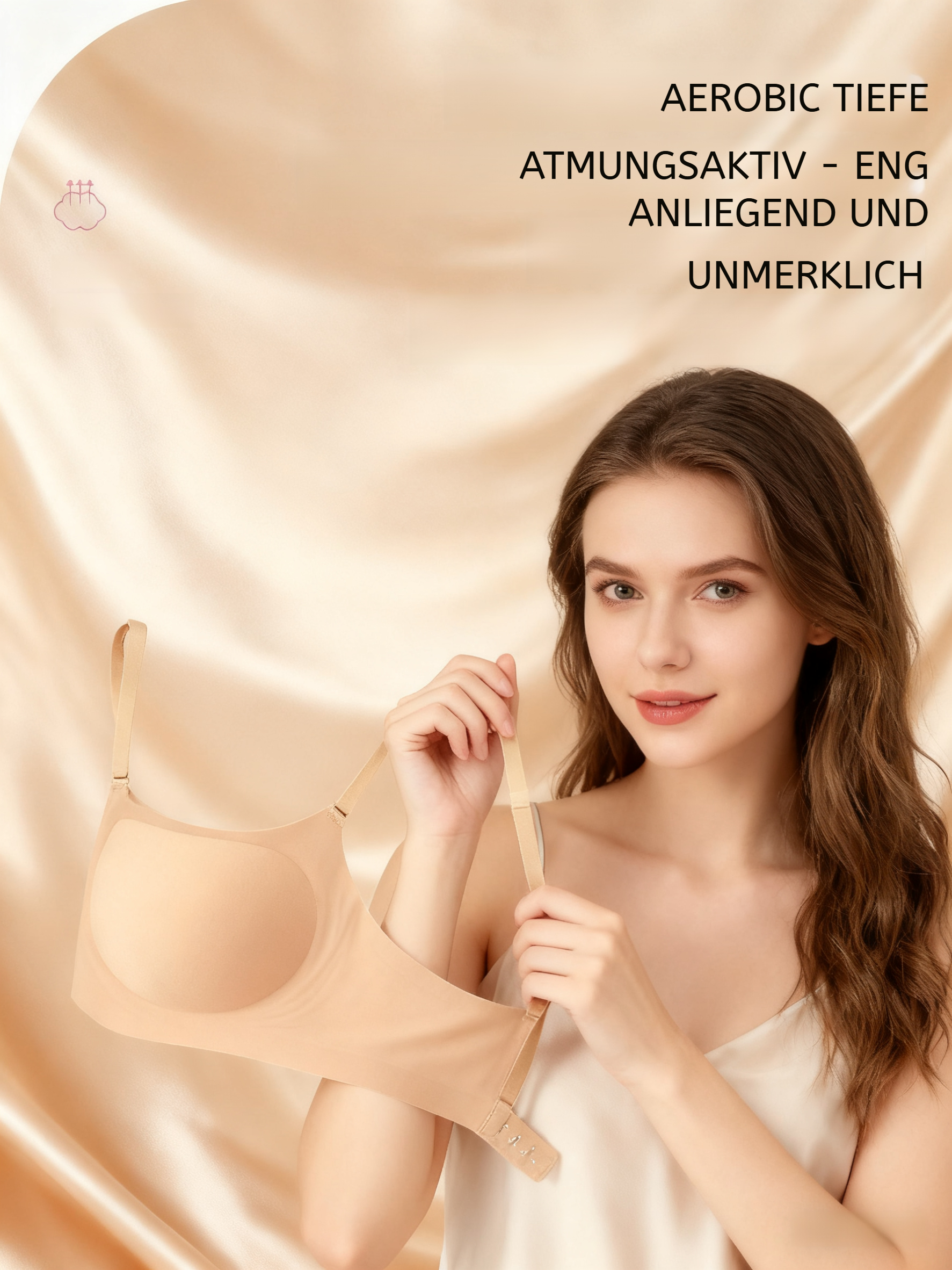Antigravitations-Bustier für seitlichen Halt in Schwarz