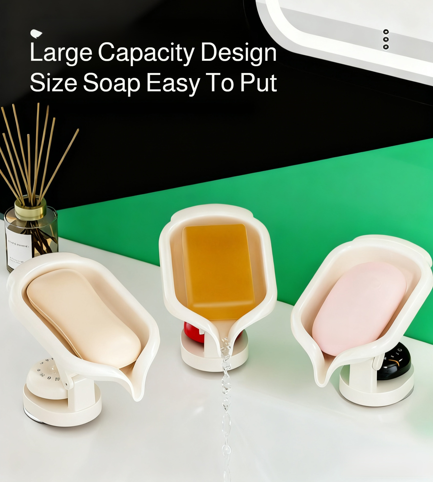 Durable draining soap holder for daily use