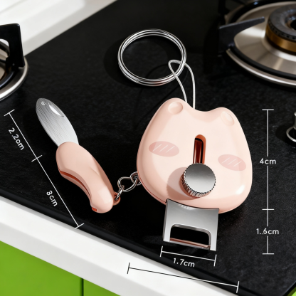 Dual-purpose Keychain Fruit Peeler 