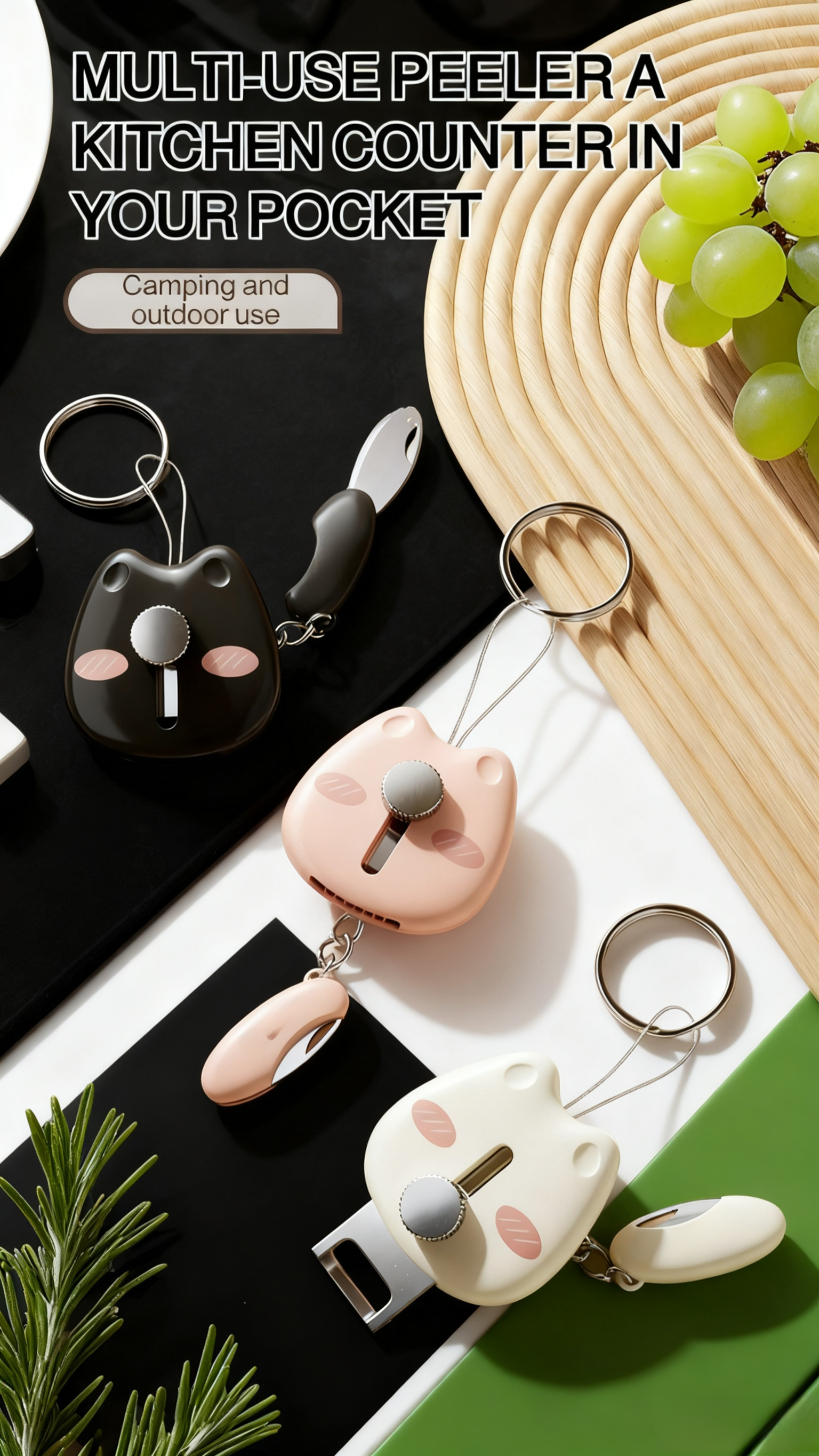 Mini fruit peeler for on-the-go convenience