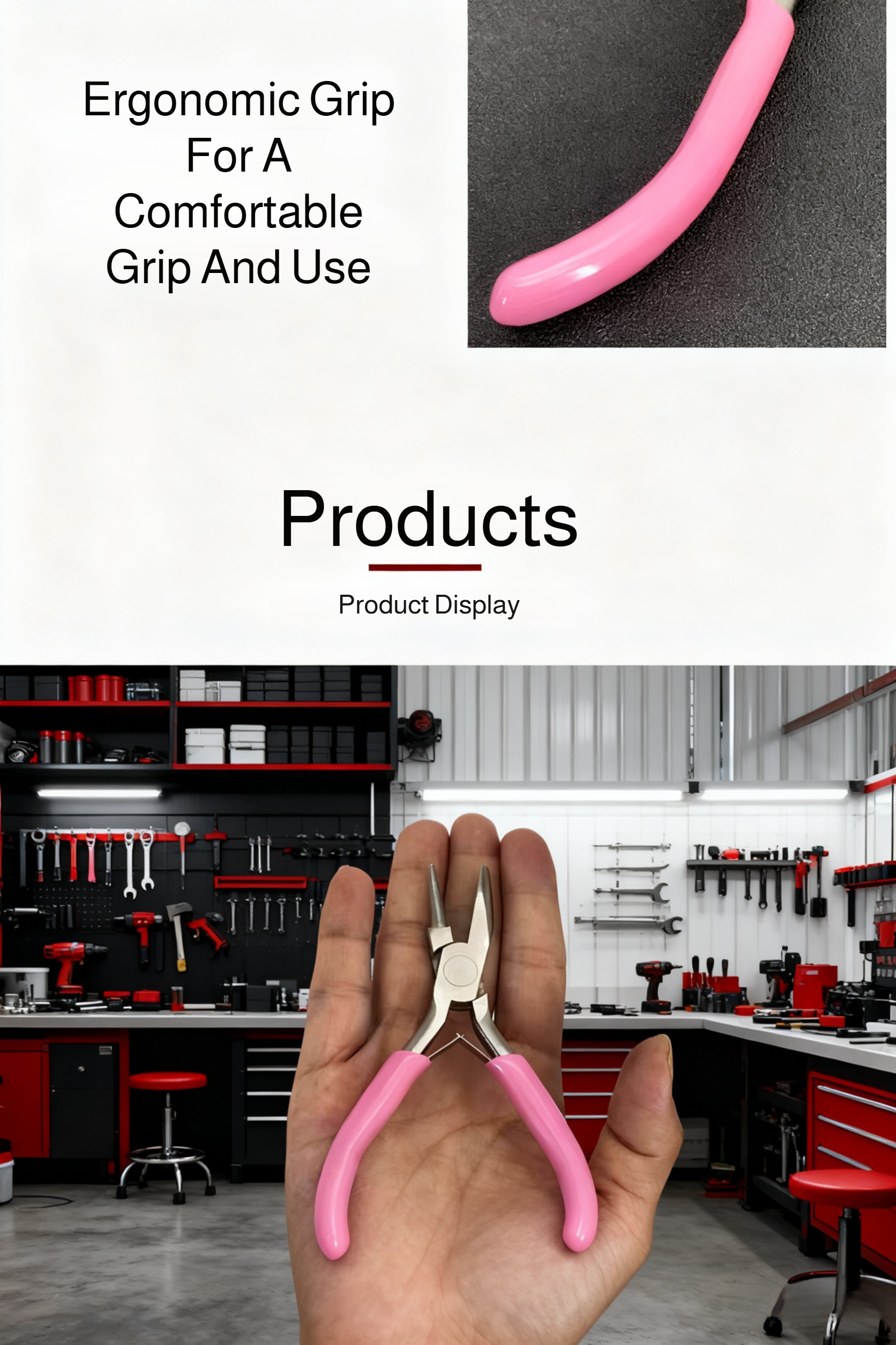 Comfort grip bent nose pliers for artisans