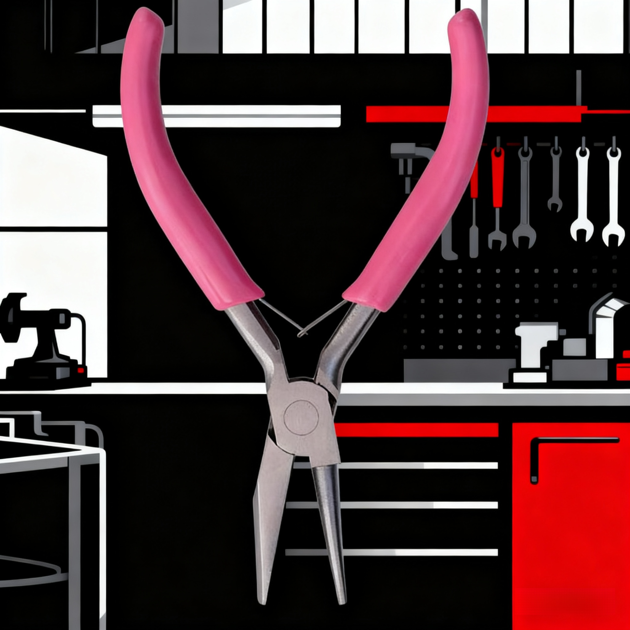 Ergonomic mini pliers for wire wrapping projects