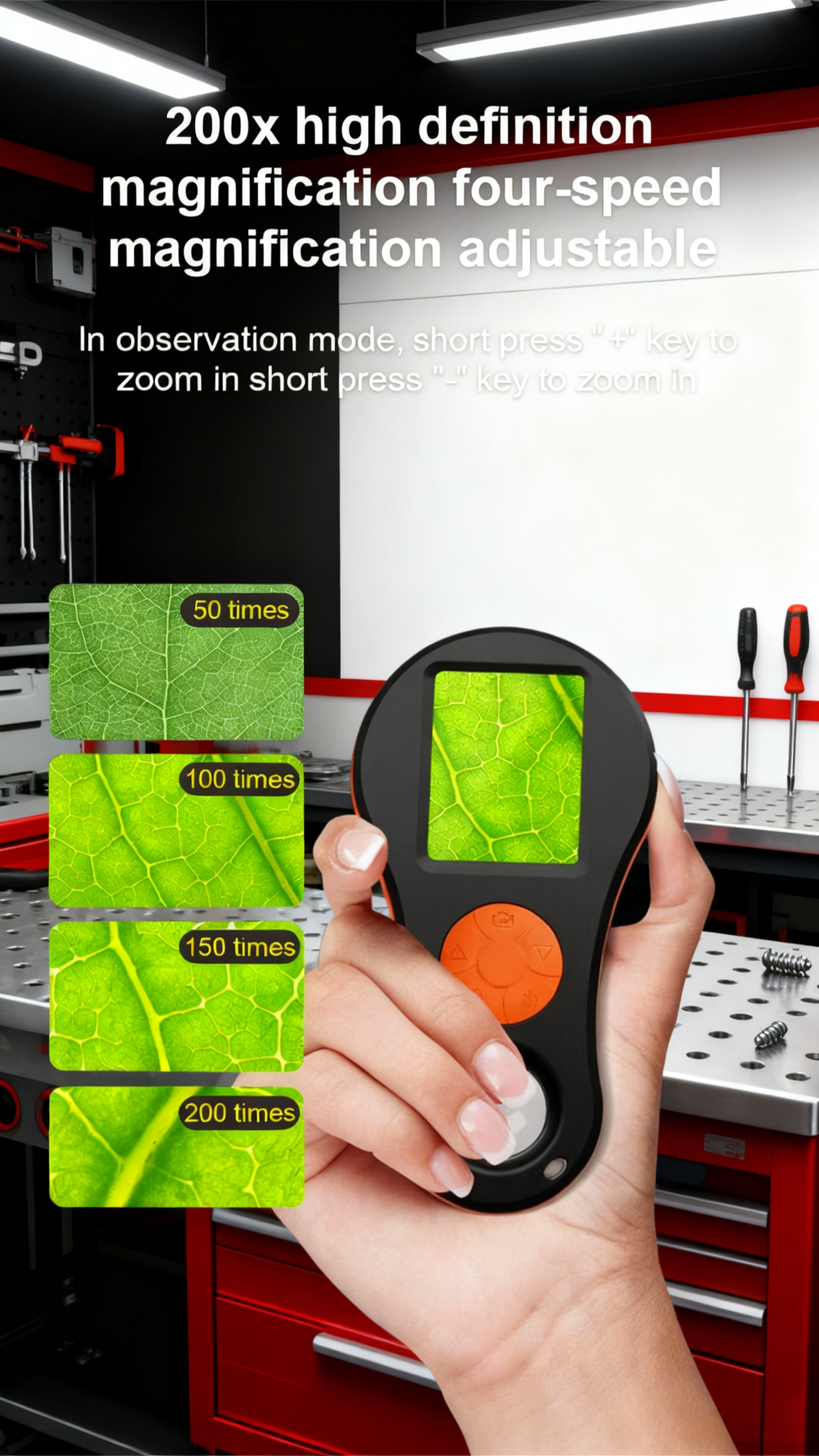Compact portable microscope for field use