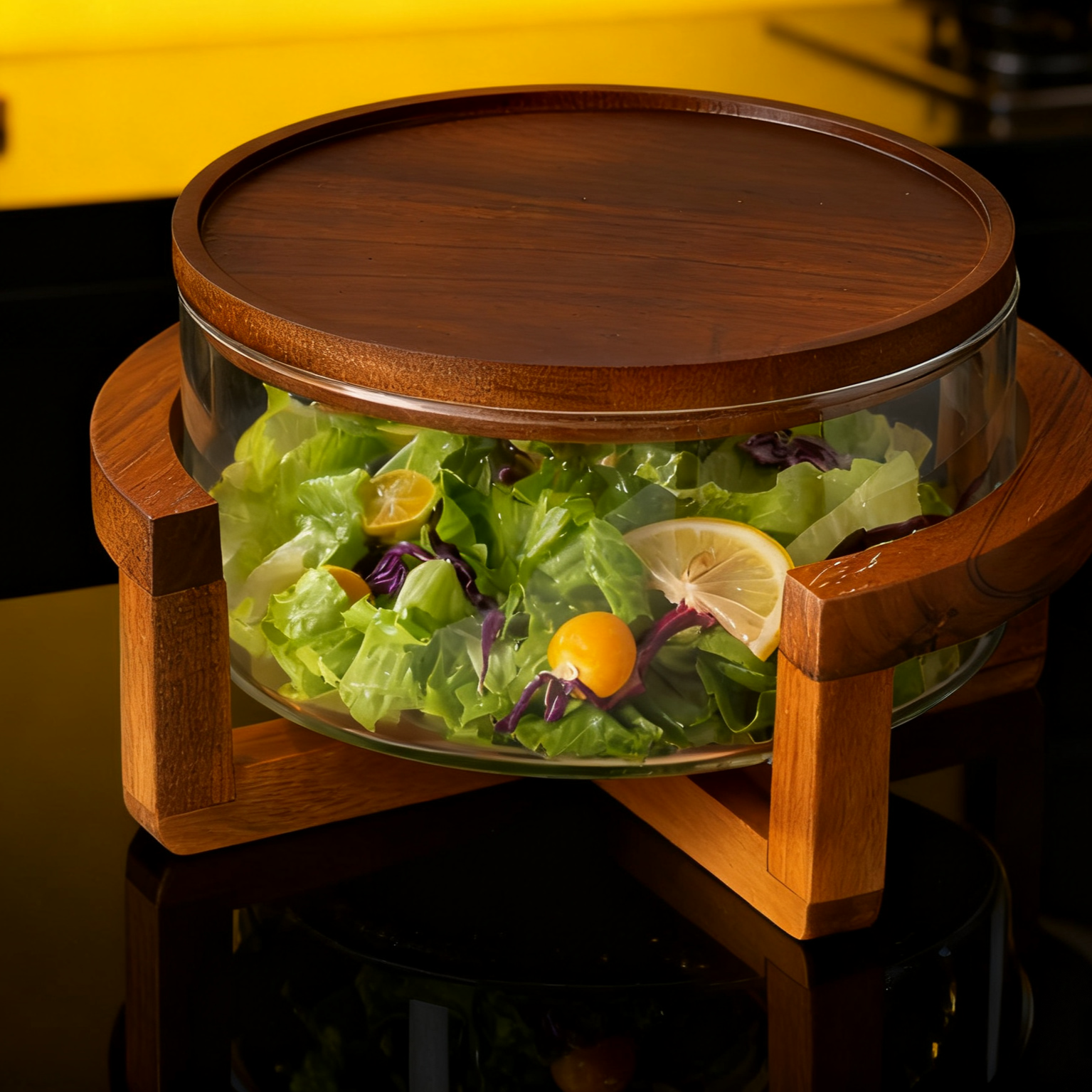 Glass Fruit Platter for Vegetable Salad Buffet Storage