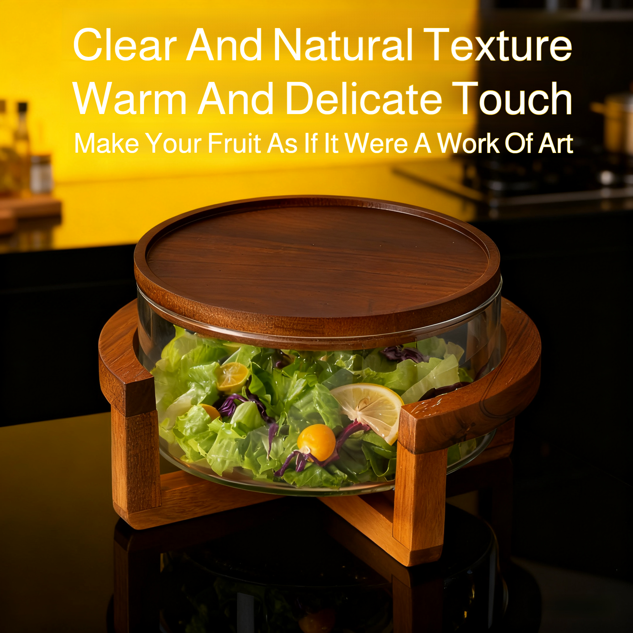 Clear glass tray ideal for vegetable storage and presentation