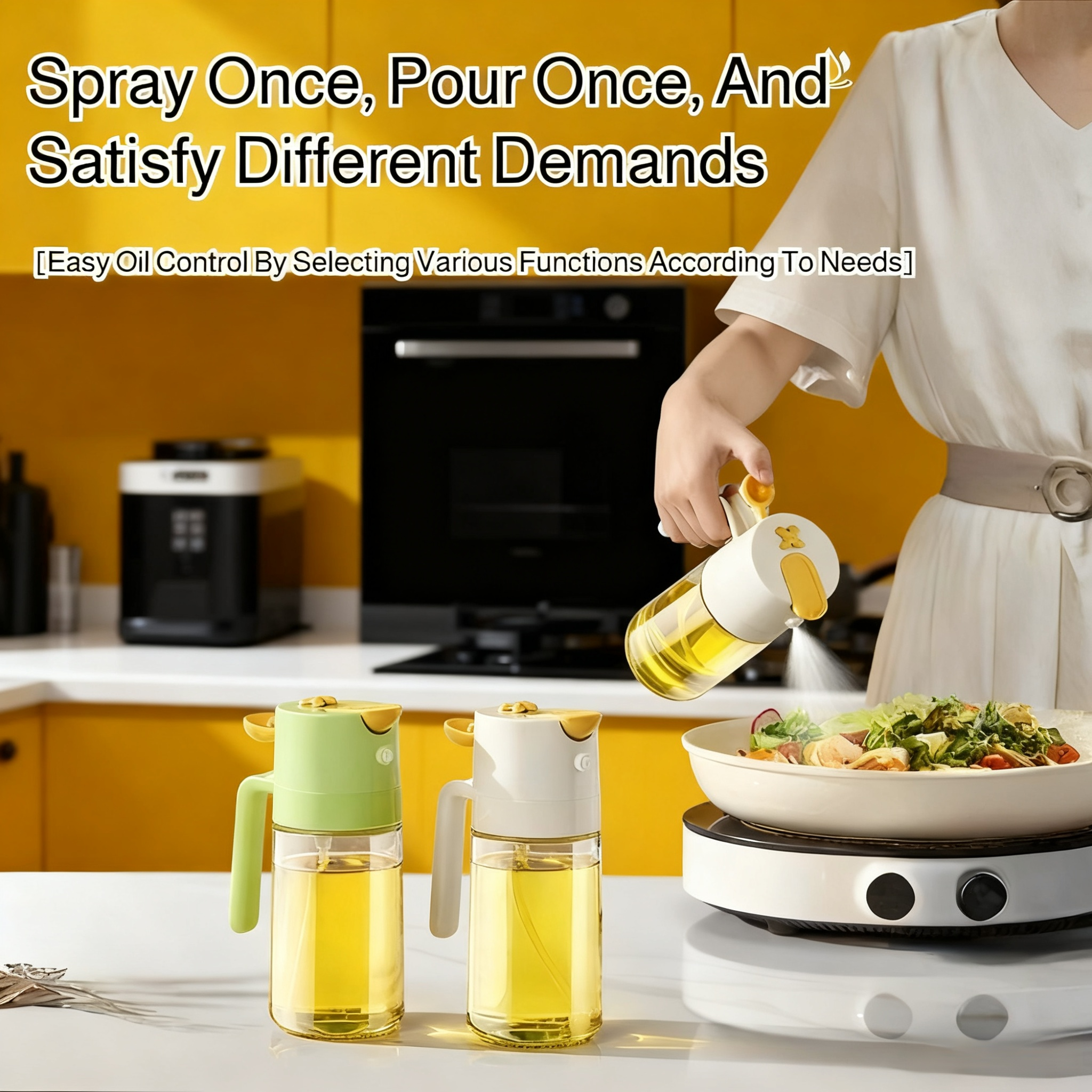 Modern glass oil dispenser for home cooking