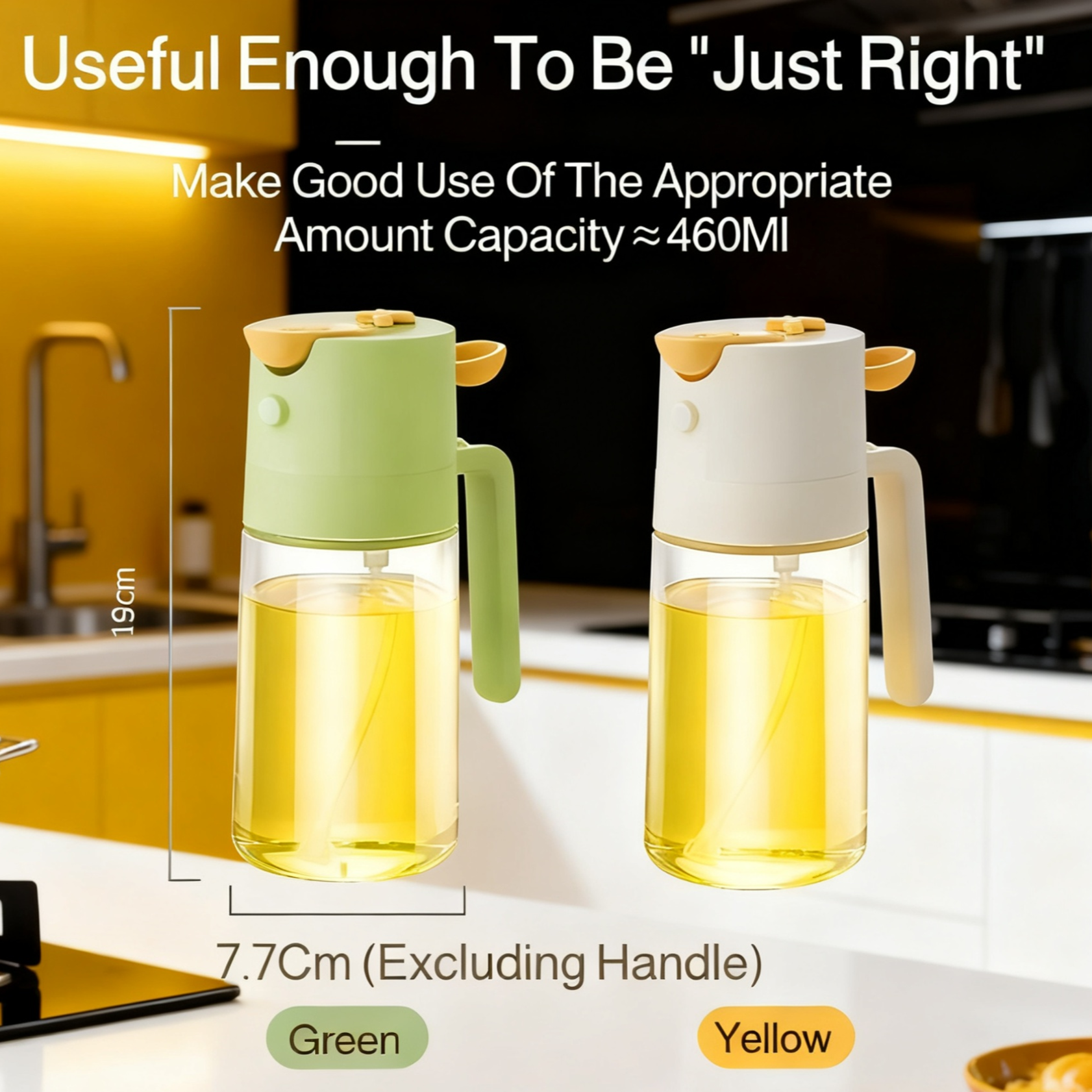  Non-drip Glass Oil Dispenser for Home – Spray and Pour Function