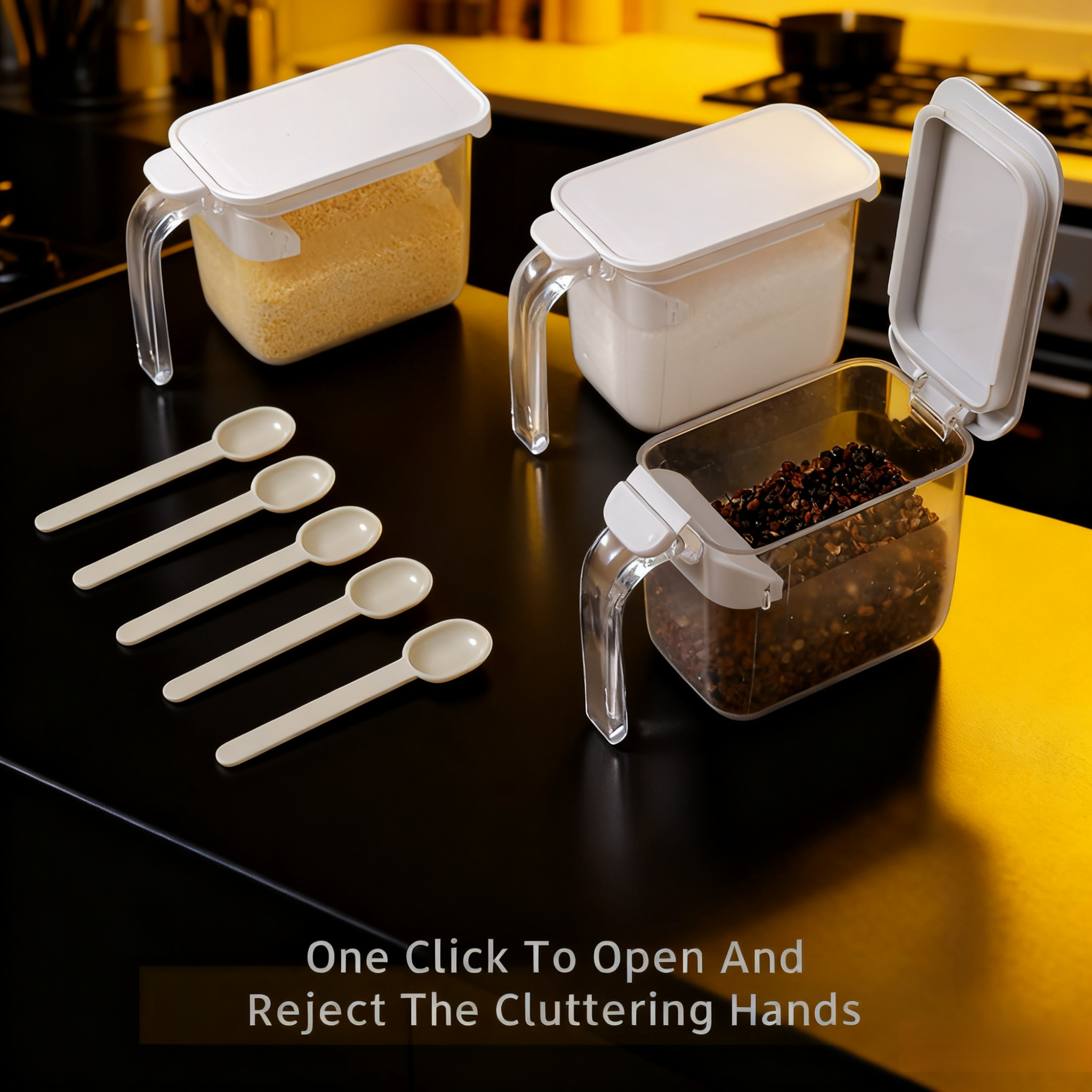 Space-saving spice rack for kitchen countertop organization