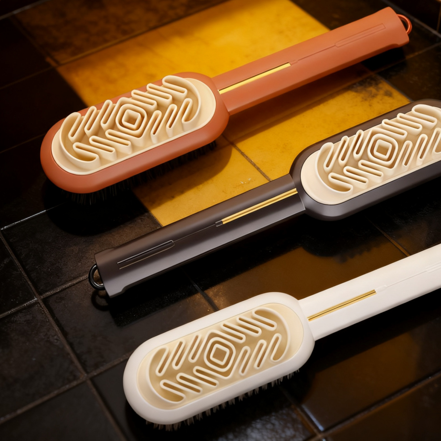 Long Handle Natural Rubber Sneaker Cleaning Brush