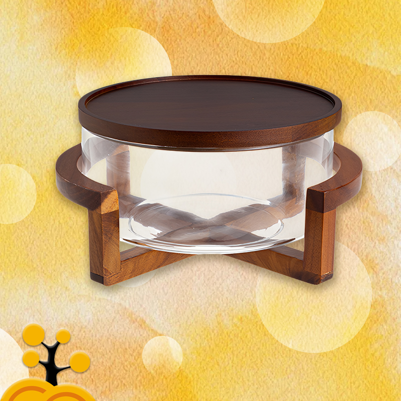 Glass Fruit Platter for Vegetable Salad Buffet Storage