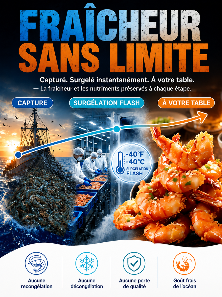 Langoustine Sauvage de Nouvelle-Zélande | Snack Sain 0% Graisse 0 Sucre | Traçabilité Totale