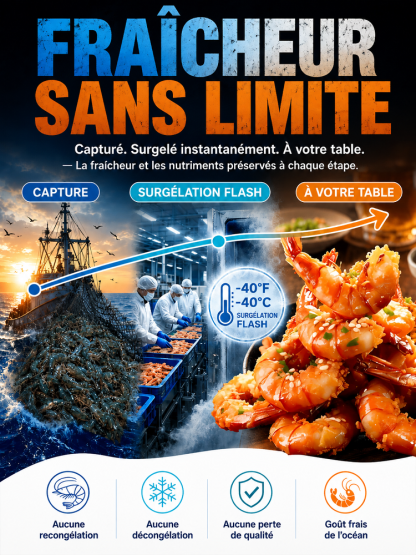 Langoustine Sauvage de Nouvelle-Zélande | Snack Sain 0% Graisse 0 Sucre | Traçabilité Totale