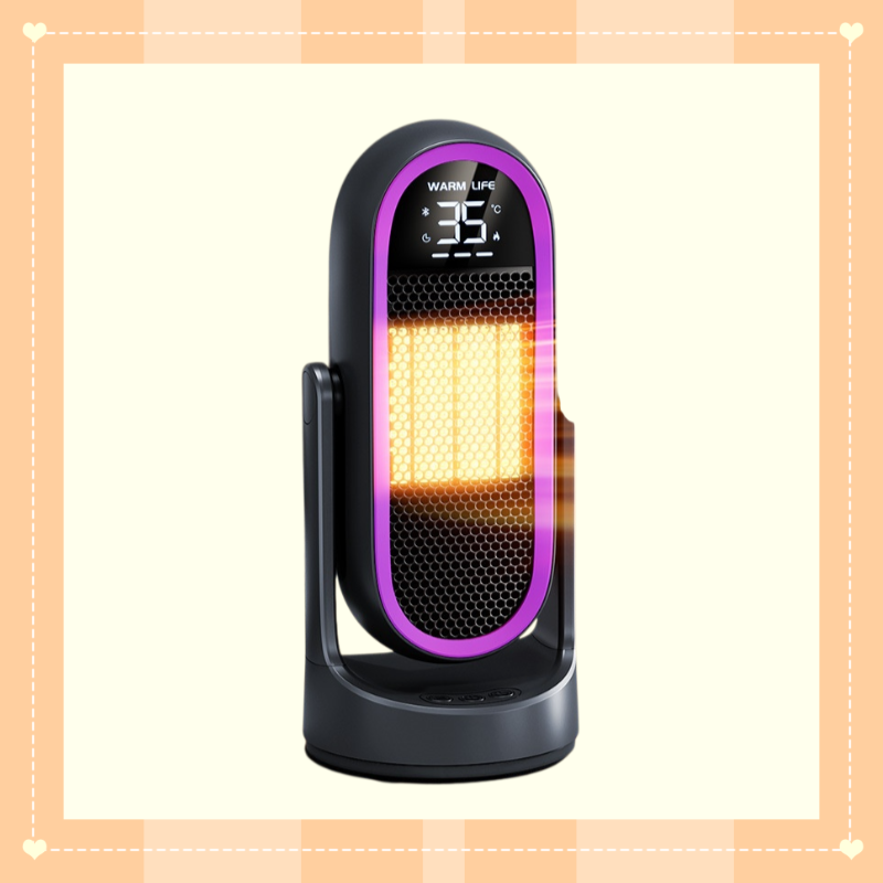 Chauffage soufflant oscillant automatique, économique et humidificateur