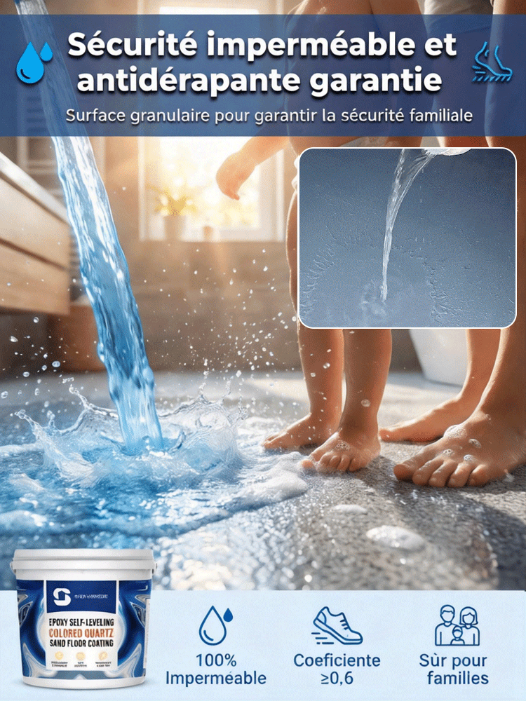 Revêtement de Sol Autolissant Effet Miroir | Résine Haute Résistance 10 Ans | Application DIY Facile 🏠