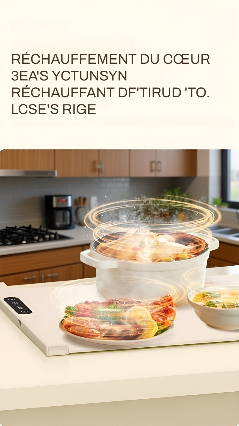 Planche chauffante pliable pour cuisson pratique