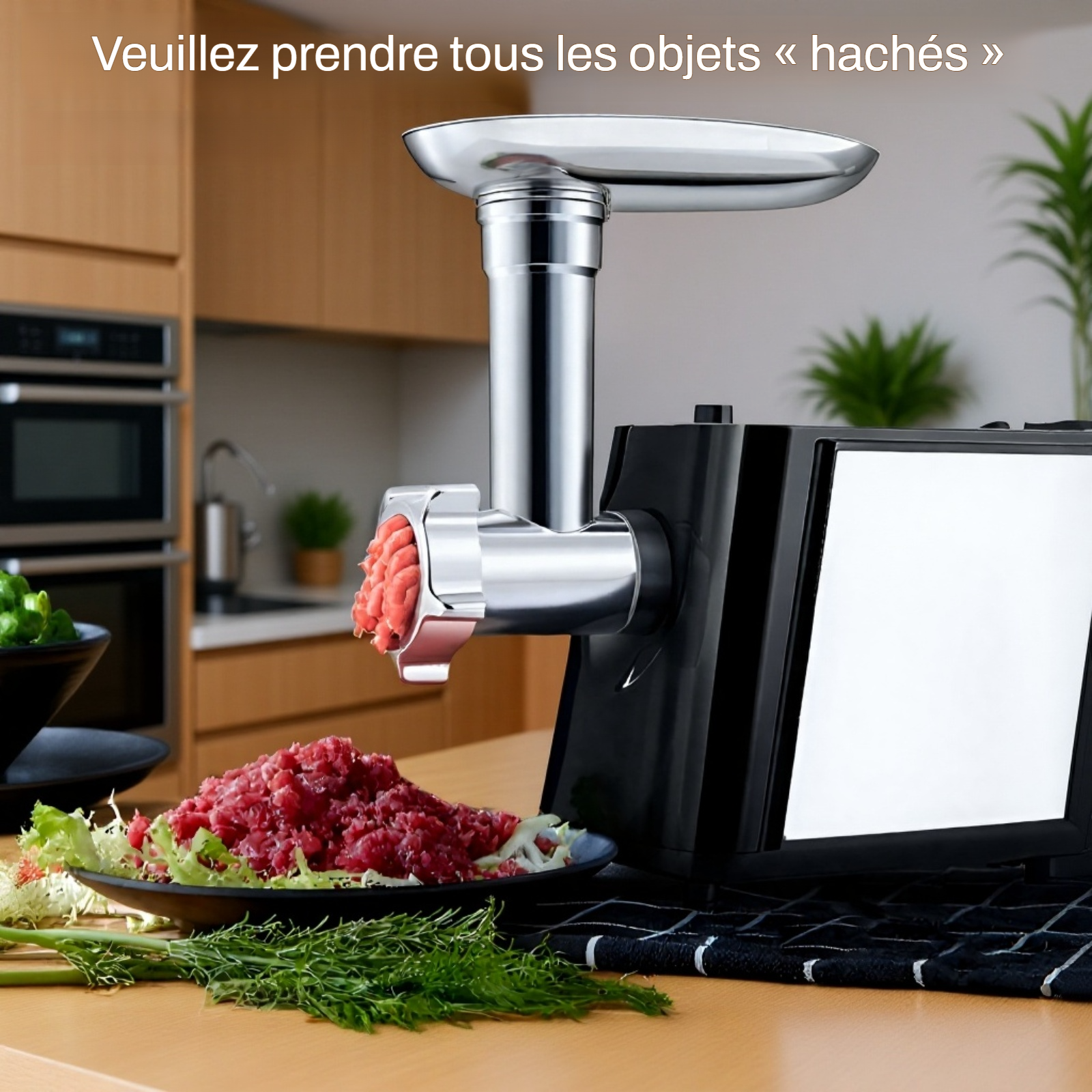 Hachoir à viande électrique et machine à saucisses en acier inoxydable pour usage domestique
