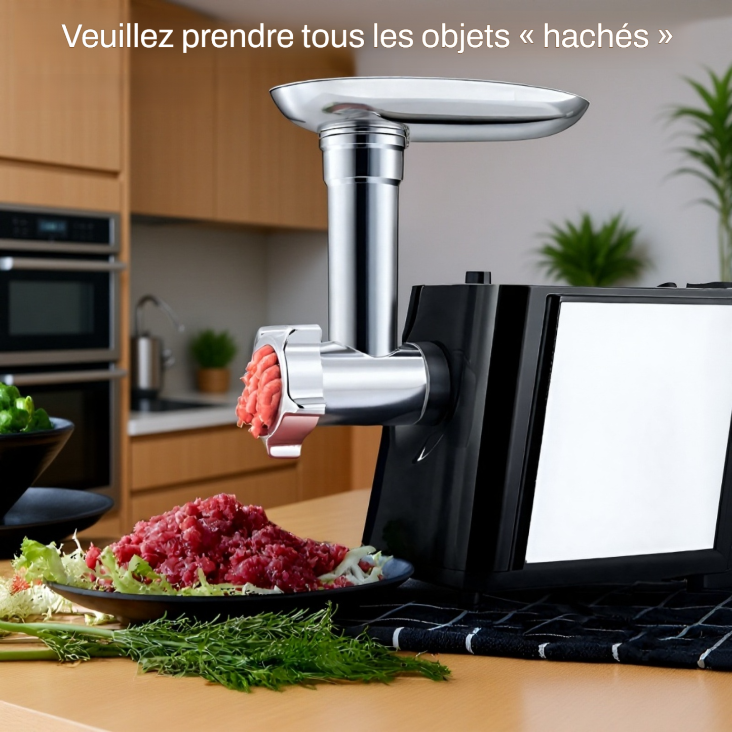 Hachoir à viande électrique et machine à saucisses en acier inoxydable pour usage domestique