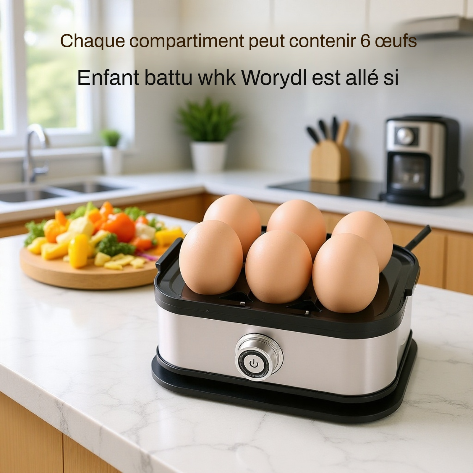 Appareil à cuire les œufs compact et mobile
