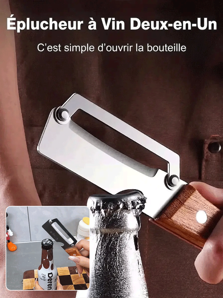 Éplucheur Multifonction Suisse | Lame Titane Inusable | Épluche Tranche Julienne | Gain de Temps 