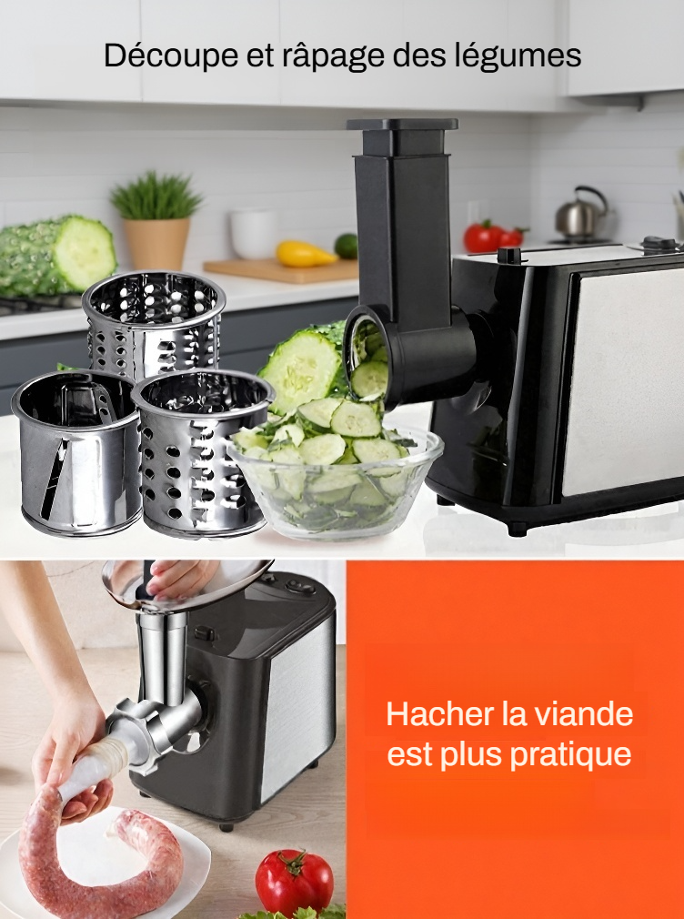 Appareil à viande puissant et durable avec accessoires