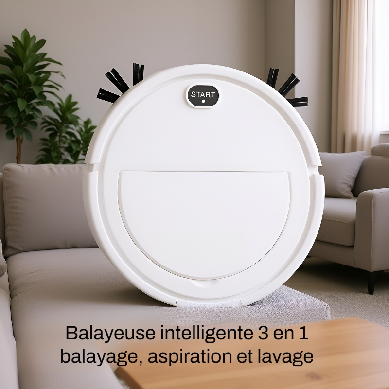 Balayeuse robotisée intelligente multifonction 3-en-1
