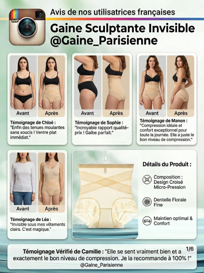 【Recommandé par les Gynécologues】Culotte Gainante Invisible Ventre Plat ❤️