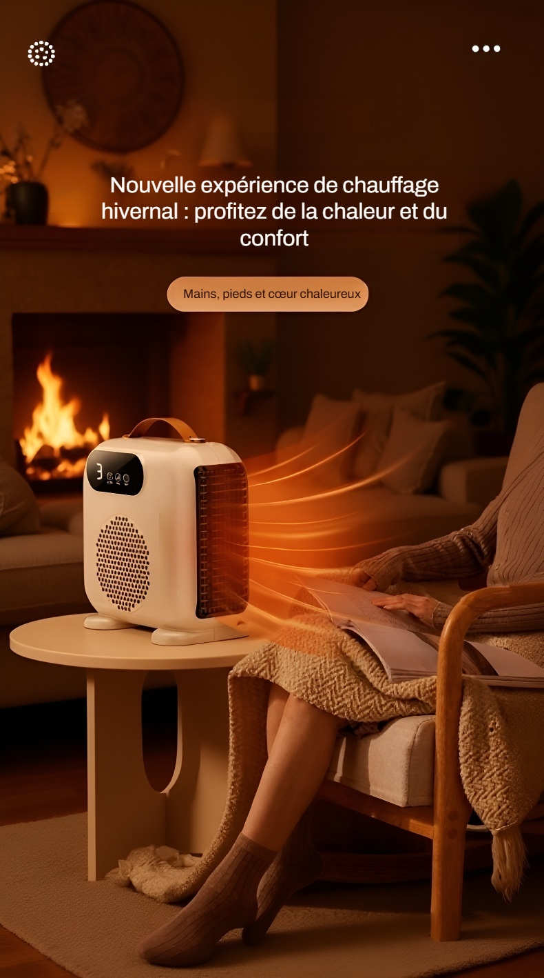 Radiateur soufflant silencieux design moderne