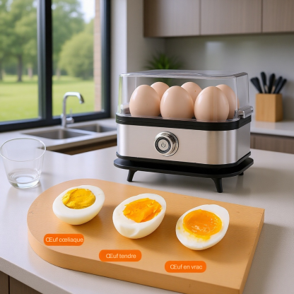 Appareil à cuire les œufs compact et mobile